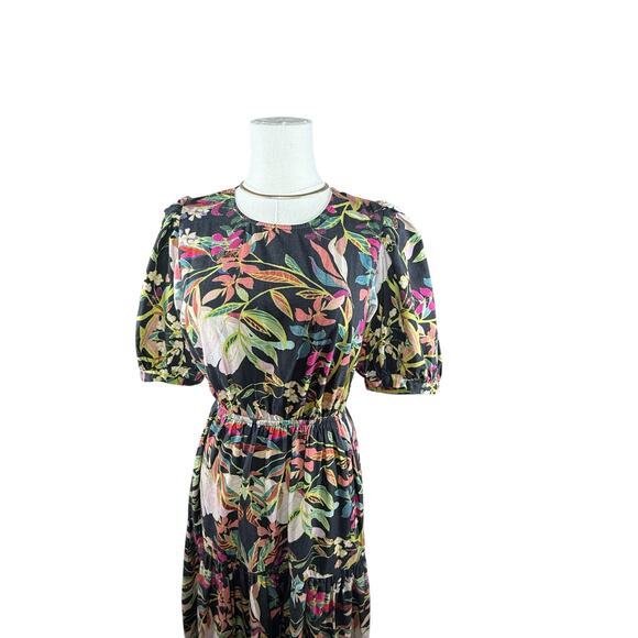 Anthropologie Conditions Apply Maxi Dress Puff Sleeve Open Back Cottagecore | S - Picture 10 of 15